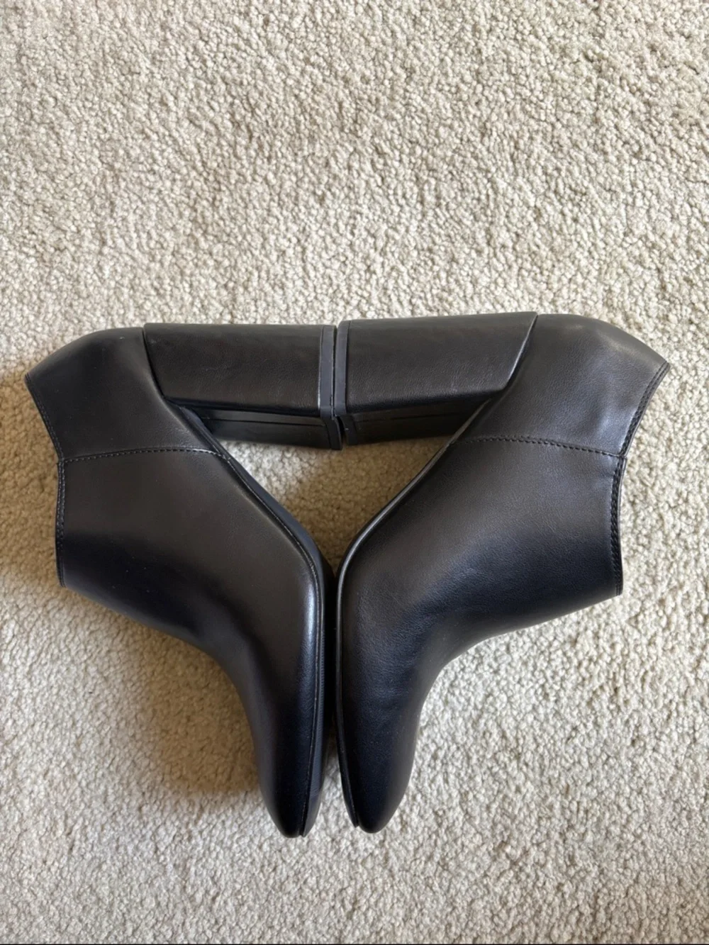 Madden Girl “Whittley” Black Faux Leather  Side Zip Ankle Booties-Size 8